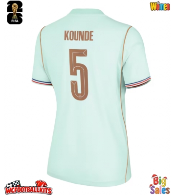 France Jules Kounde #5 Replica Away Stadium Shirt for Women World Cup 2026 Short Sleeve